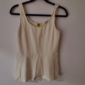3for$25 express white peplum tank stretchy